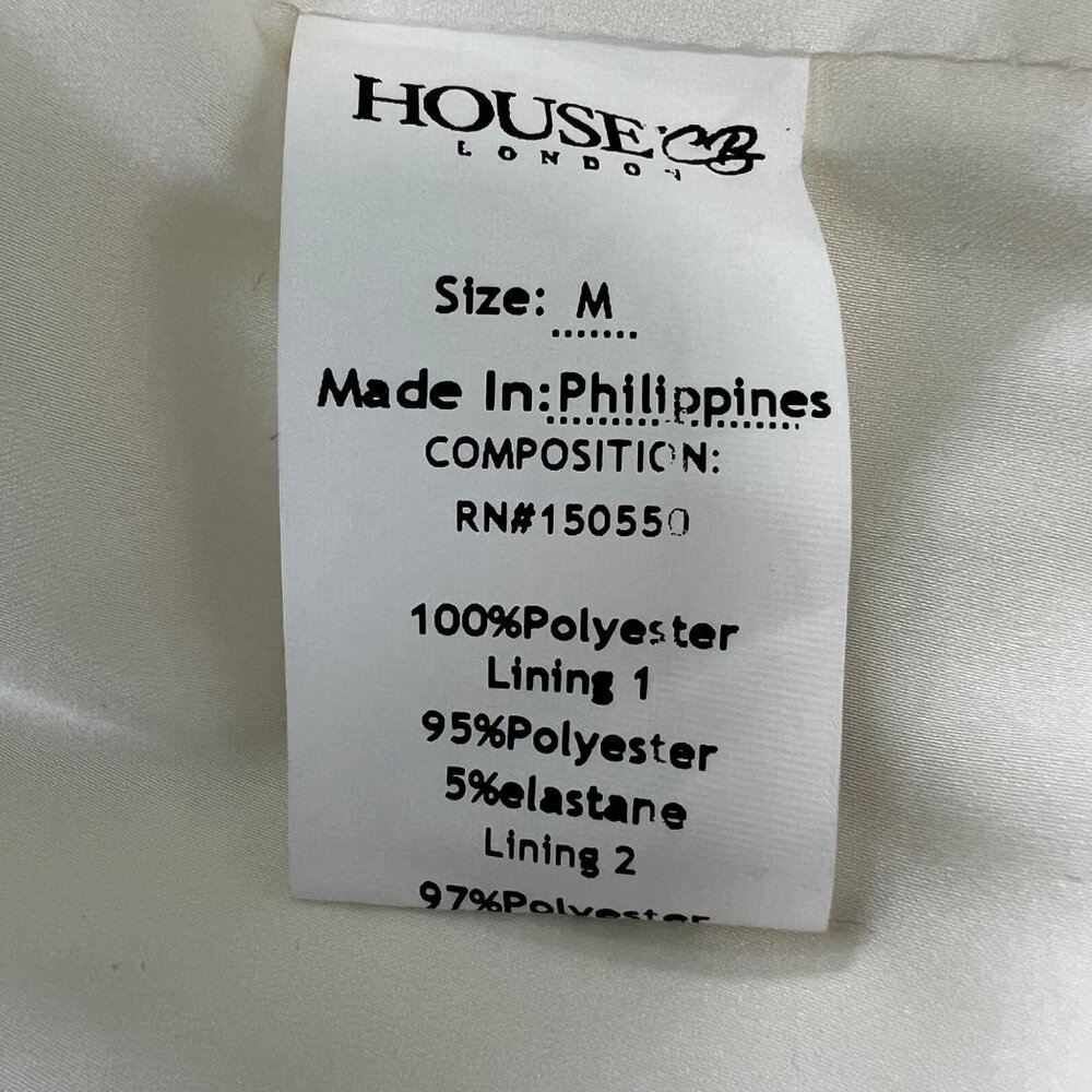 House of CB Loretta Ivory Satin Off Shoulder Corset Dress Size Medium - Picture 13 of 15